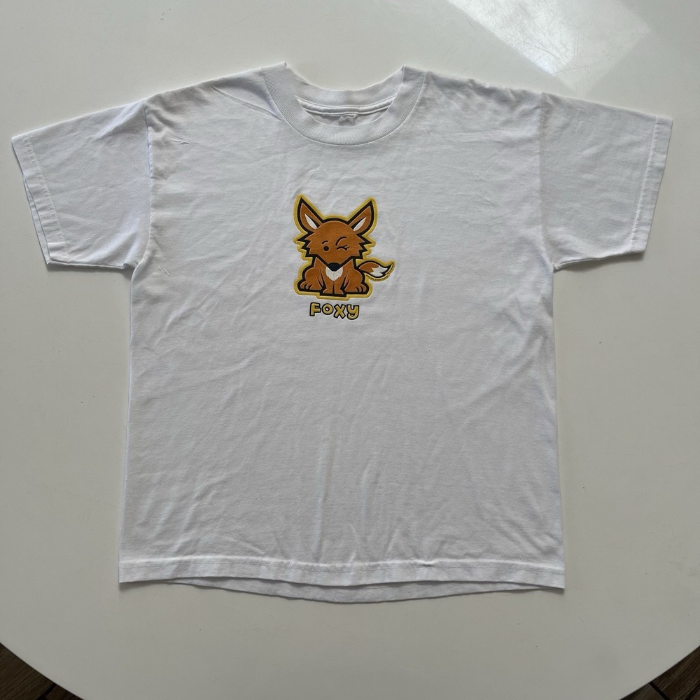 Vintage Foxy Tee 90s Y2K USA Cute Animals Logo Size Large